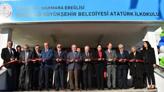 Marmaraereğlisi Tekirdağ Büyükşehir Belediyesi Atatürk İlkokulu´nun Devir Teslim Töreni Gerçekleşti
