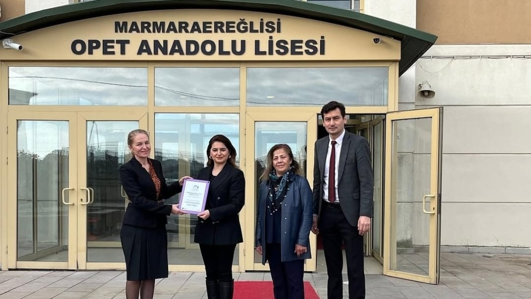 Marmaraereğlisi Opet Anadolu Lisesi eTwinning Okulu Olmuştur.